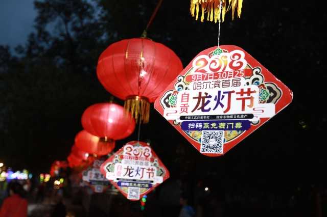 2018哈爾濱文化公園自貢龍燈會開幕（圖）